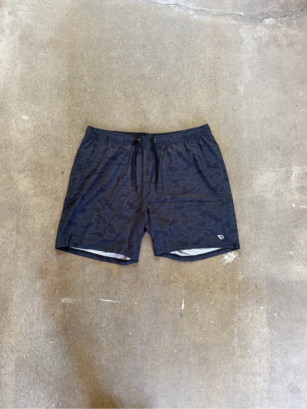 Burlebo Men’s Athletic Shorts Lined in Black Camo Size 2XL Athleisure Outdoors - Picture 4 of 8